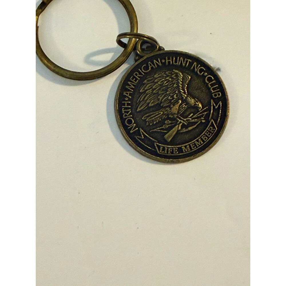 VTG NAHC Hunting Club Life Member Bronze Eagle Keychain Gorpcore Aesthetic